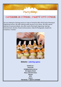 Catering in Cyprus  Party City Cyprus