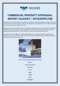 Commercial Property Appraisal Report Calgary  Rockiespg.com