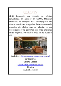 El mejor alquiler de oficinas en la Ciudad de México  COLONY SPACES