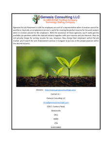 Agencies for Job Placement in USA  Genesisconsultingit.com