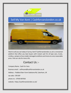 Sell My Van Kent | Cashforvanslondon.co.uk