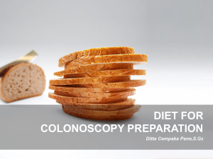 Diet for Colonoscopy Preparation