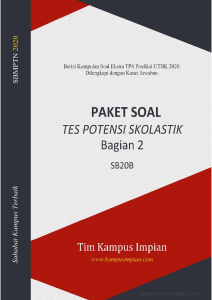 Paket Soal Intensif Bagian 2 TPS SBMPTN 2020