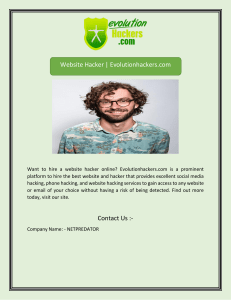 Website Hacker | Evolutionhackers.com