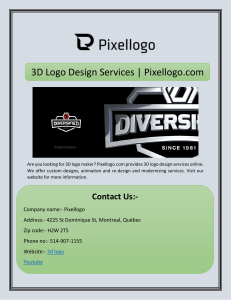 3D Logo Design Services | Pixellogo.com