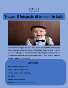 Trovare il fotografo di bambini in Italia