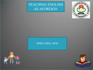 Principles for Language teaching methodology