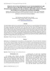 Perancangan Alat Ukur Kekeruhan Air dengan Metode Nefelometrik