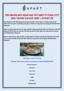 Tìm Những Bất động sản Tốt Nhất Ở Vega City Nha Trang Với Giá Thấp  Apart.vn