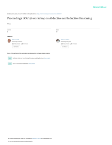 Proceedings ECAI96 workshop on Abductive and Indu