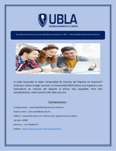 Accesible Licenciatura en Ciencias del Deporte en Guerrero I UBLA - Universidad Benemérito de las Américas