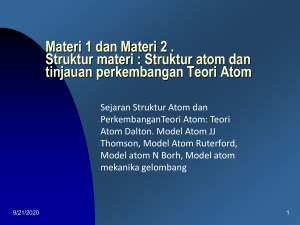 1. 2. Struktur Materi (Structure of matter)