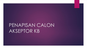 PENAPISAN CALON AKSEPTOR KB