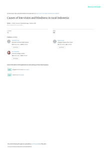 Causes of low vision and blindness in rural Indone