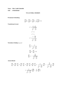Modern Physics Assignment: Wave Equation & Lorentz Transformations