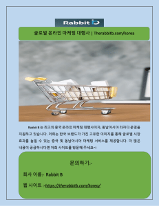 글로벌 온라인 마케팅 대행사  Therabbitb.com korea  