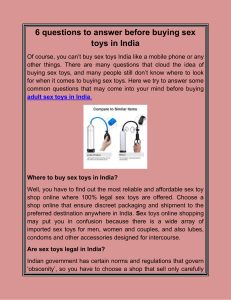 6 questions to answer before buying sex toys in India