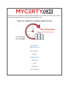 Solution de création automatisée de certificats de travail suisses  MyCerty.ch