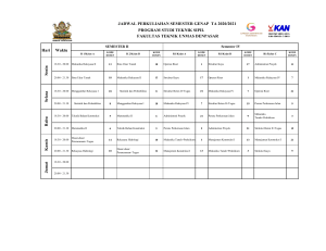 JADWAL KULIAH 2020-2021 Genap 2