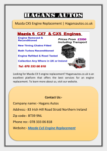 Mazda CX5 Engine Replacement | Hagansautos.co.uk