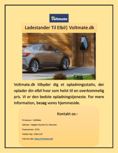 Ladestander Til Elbil| Voltmate.dk