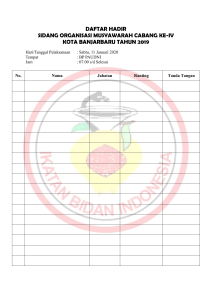 Daftar Hadir TAMU UNDANGAN