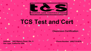 Fume Hood Certification by TCS Test and Cert