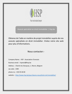Avocat sp&eacute;cialis&eacute; en droit immobilier | Hsp.be