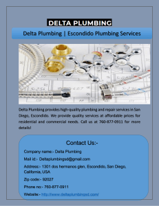 Delta Plumbing  Escondido Plumbing Services 