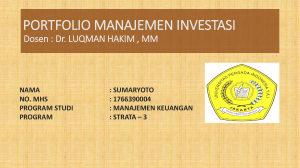 manajemen investasi dan portofolio