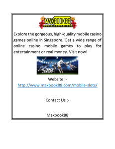 Casino Online Mobile in Singapore Maxbook88.com