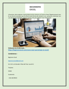 Como Obtener El Porcentaje En Excel | Beginnersexcel.com