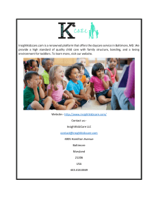 Baltimore Toddler Care  Insightkidzcare