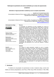 Estimacao de parametros de sinais modelados por so