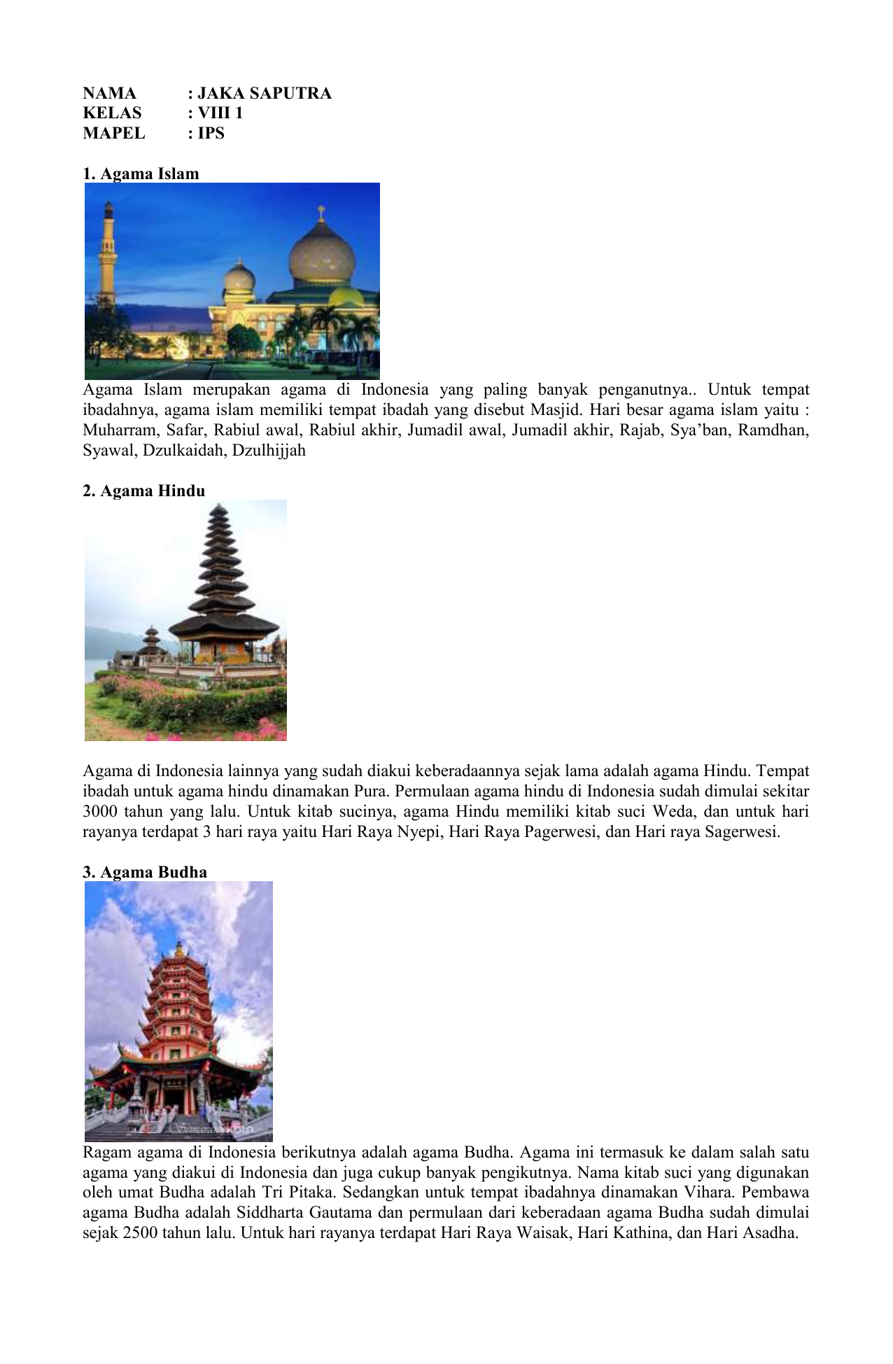 Gambar Tempat Ibadah Budha Dan Hindu