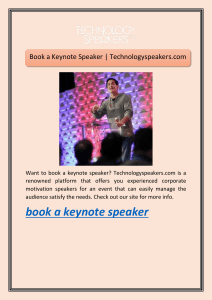 Book a Keynote Speaker | Technologyspeakers.com