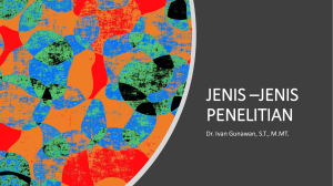 3. JENIS –JENIS PENELITIAN