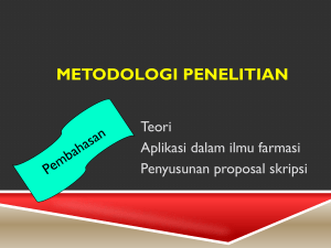 1. Pengantar METODOLOGI PENELITIAN (1)