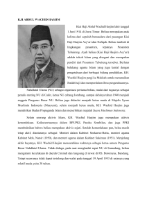 Biografi Singkat KH. Wachid Hasjim dan Soerjohadidjojo 