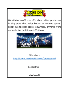 Live Football Scores in Singapore  Maxbook88
