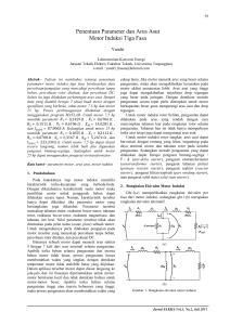Penentuan Parameter dan Arus Asut Motor Induksi 3 Phasa