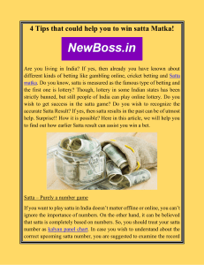 4 Tips that could help you to win satta Matka-