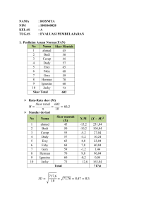 Learning Evaluation: PAN and PAK Methods with Student Scores