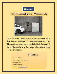 Clever supercharger | Voltmate.dk
