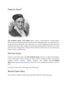 Gauss & Gauss Jordan