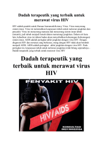 Dadah terapeutik yang terbaik untuk merawat virus HIV