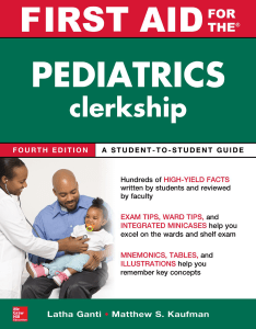 MCU 2018 First Aid for the Pediatrics Clerkship, 4th Edition