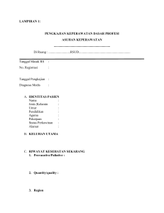 Borang Pengkajian Keperawatan