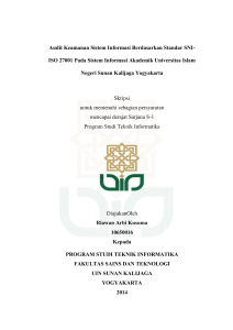 Presentasi Skripsi SNI-ISO 27001 Univ.Islam