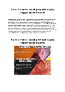 Salep Perontok untuk penyakit Vagina jengger ayam di apotik